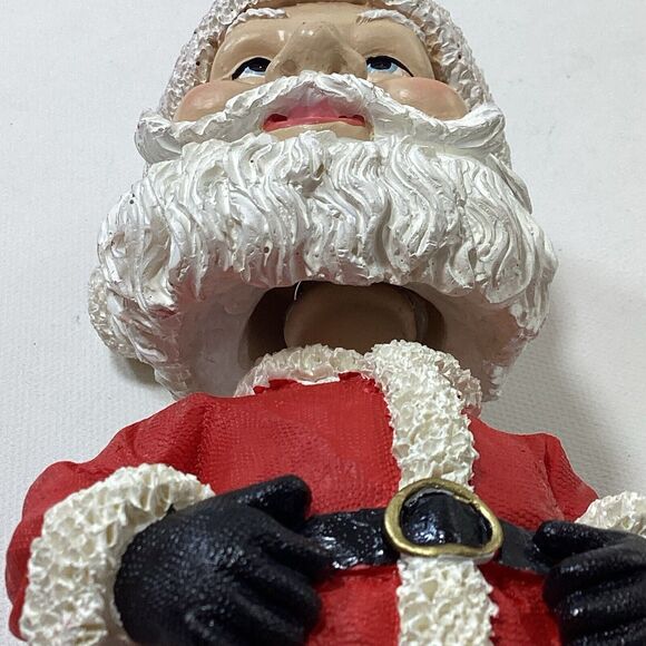 Santa Claus Christmas Bobble Head Doll Figure Bobble Dobbles Handpainted 2002 - Picture 3 of 9